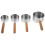 3Sets Back Messbecher Set, Holzgriffen, Messlöffel, Silber 1