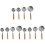 3Sets Back Messbecher Set, Holzgriffen, Messlöffel, Silber 4