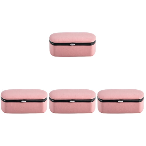 4Stk Schmuck Organizer Pink PU Schmuckbox 2