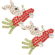 3Paare Niedliche Bunny Ohrstecker Damen Ohrschmuck Mehrfarbig
