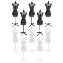 40Stk Mini Puppenkleiderständer Leicht Kunststoff Display
