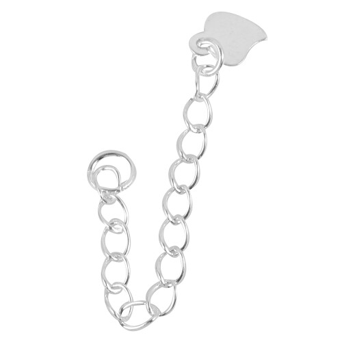 4Ud Cadenas Extensoras De Collar 925 Plata Para Joyería DIY 2
