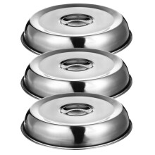 9Stk Silber Food Dome Ölresistenter Küchen Steak Deckel