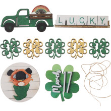 20Stk St Patricks Day Holzdeko Für Festliche Tischgestaltung