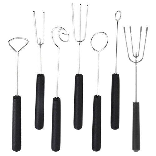 3Sets Langlebige Schokoladen-Dipgabeln Und Für Backen Silber 1