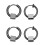 4Ud Pendientes Moda Negro Creativo Estilo Calle 5