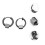 4Ud Pendientes Moda Negro Creativo Estilo Calle 10