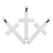 6Stk Dekorative Silberne Kreuzanhänger Für DIY Schmuck Und Accessoires