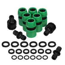 4Sets Leckfreie Gartenschlauch Adapter ABS Grün Tropfbewässerung
