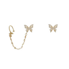3Paare Damen Ohrschmuck Alloy Golden Asymmetrisch Kreativ