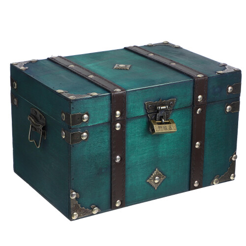 2Stk Holz Schmuckbox Retro Mit Schloss 1