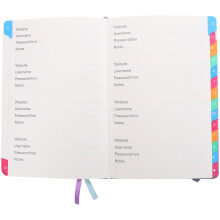 4Stk Handliches Passwort Adressbuch Aus PU Für Home Office Bunt