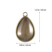 2Stk Hellbraune Setting-Trays Mit Glasdom Für DIY Schmuck Und Basteln