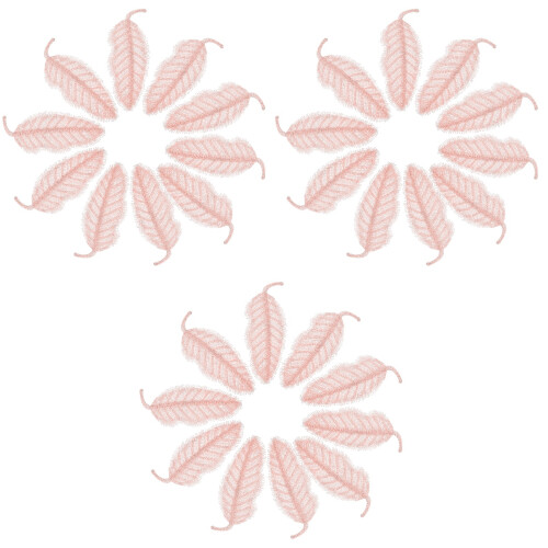 30Stk Bestickte Spitze Blatt Applikation Rosa 2