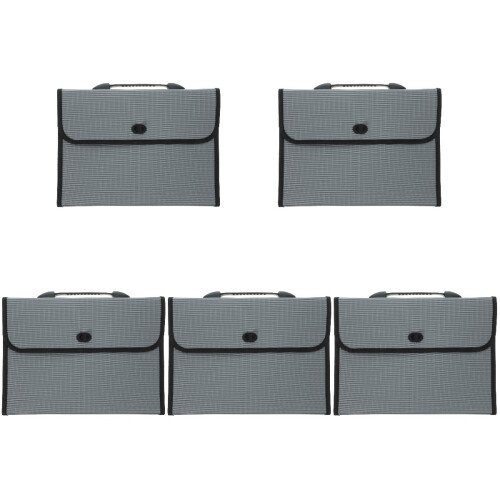 5Sets Graue Aktenmappe Ordner Mit Einsteckfächern 2