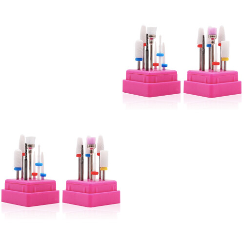 2Sets Multicolor Nagelfräser Keramik Bits Maniküre Pediküre Profi Set 2