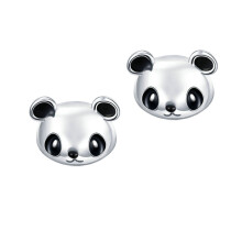 3Paare Panda Ohrringe Silber Elegant Für Frauen
