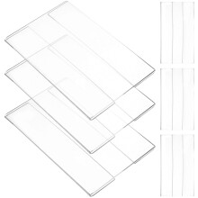 12Stk Robuster Preisschildhalter Aus Acryl Transparent Für Ladenbedarf