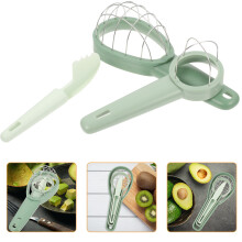 2Sets 3-in-1 Avocado Teiler Cutter Küchenwerkzeug Grün