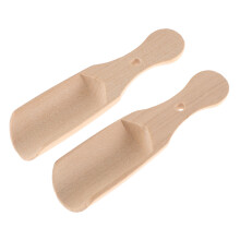 6Stk Holz Khaki Salzschaufel Teelöffel Scoops Für Und Tee