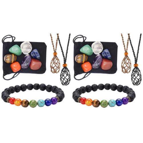 2Sets Handgewebte Netze Halter Für Schmucksteine 1