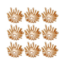 100Stk Legierter Blumenanhänger 14Mm Hellbraun Schmuckzubehör DIY