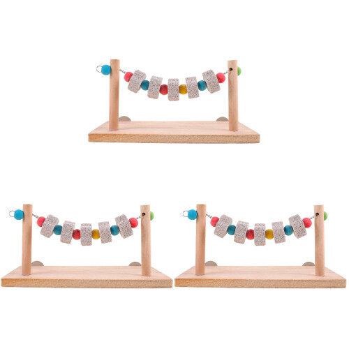 3Ud Plataformas Para Pájaros Y Hámster Con Multicolor Y Cuerda 1