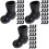 90Ud Mini Botas Simuladas De Santa Pe Negras Para Decoración 5
