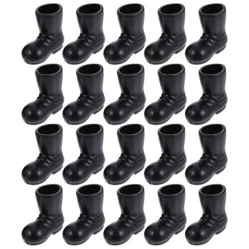 90Ud Mini Botas Simuladas De Santa Pe Negras Para Decoración 1