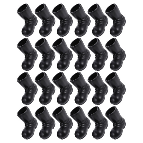 90Ud Mini Botas Simuladas De Santa Pe Negras Para Decoración 2