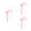 3Ud Bastones De Disfraz Rosa Con , Accesorios Para Eventos 7