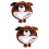 2Ud Gorro Niños Marrón Peluche Cómodo Y Protector De Orejas 5