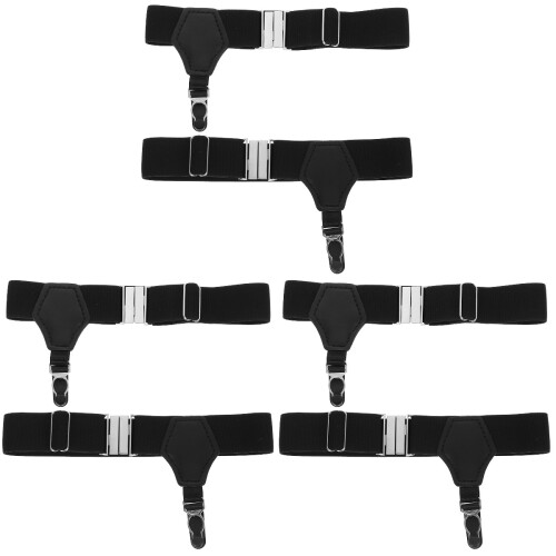 3Stk Sockenhalter Herren Elastisch Mit Metallclips Einfach 1