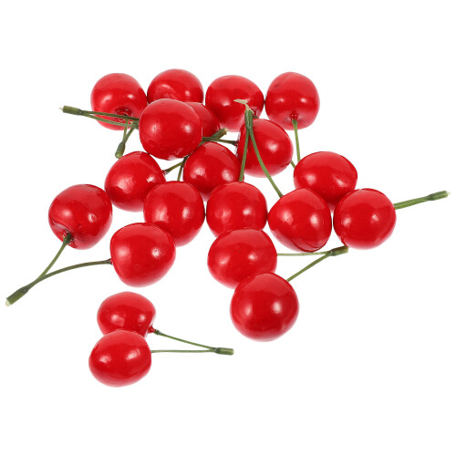 40Stk Künstliche Kunststoff Rot - , Foto Requisite 1
