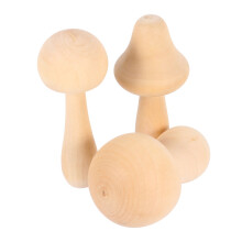 18Ud Piezas De Madera Maciza Sin Pintar Para Decorar Y Pintar Niños