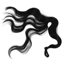 4Ud Moño Postizo Negro Con Ondas Sintéticas Y Volumen Para Mujer
