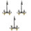 3Ud Acero Inoxidable Doble Manija Para Lavabo 5