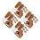 16Jgo Patas De Madera Café Para Muebles Con Elegante Y 2