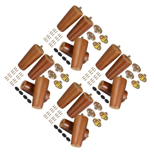 16Jgo Patas De Madera Café Para Muebles Con Elegante Y 1