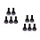 10Ud De Perfume De Vidrio Negro Con Spray, 7