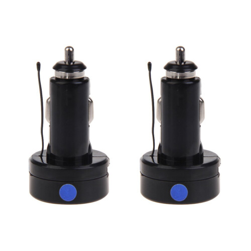 2Stk Auto Voltmeter Temperaturanzeige Thermometer Digital Schwarz 2