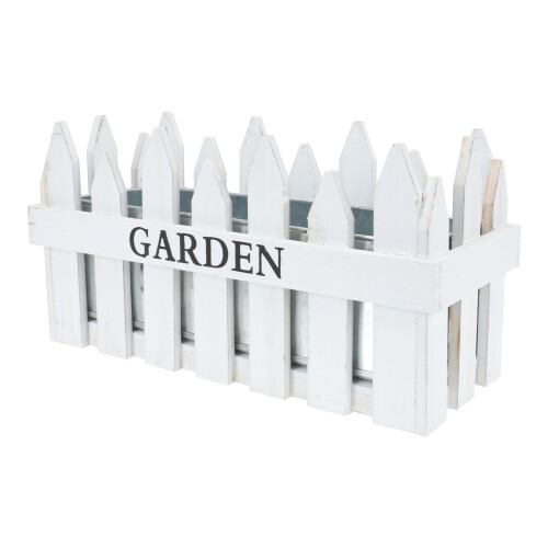 2Ud Jardinera De Madera Blanca Para Decoración