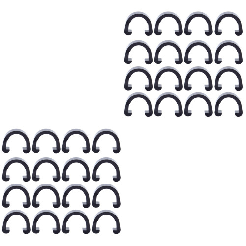 200Ud C Clips Para , Abrazaderas Plásticas Negras Para Cables 2