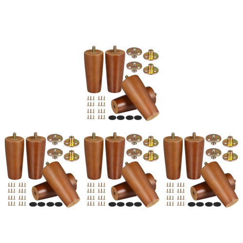 16Jgo Patas De Madera Café Para Muebles Con Elegante Y 2