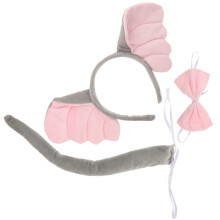 5Jgo Orejas Y De Elefante Accesorios En Tela Para Mujer Disfraz