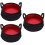 3Ud Cubeta Plegable Roja Resistente Camping Pesca Viaje 7