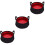 3Ud Cubeta Plegable Roja Resistente Camping Pesca Viaje 5