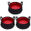 3Ud Cubeta Plegable Roja Resistente Camping Pesca Viaje 2