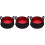 3Ud Cubeta Plegable Roja Resistente Camping Pesca Viaje 4
