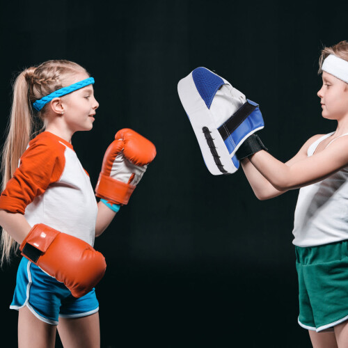 Boxhandschuhe Boxpolster PU Leder Für Mma Karate Training 2